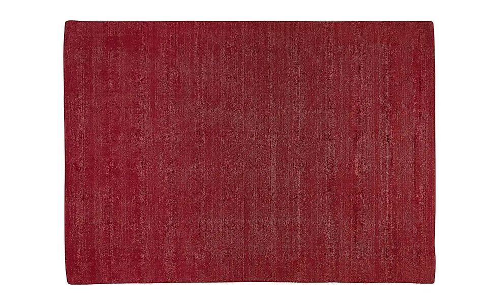 Handweb-Teppich  Idaho ¦ rot ¦ Wolle ¦ Maße (cm): B: 90 Teppiche > Einfarbi günstig online kaufen