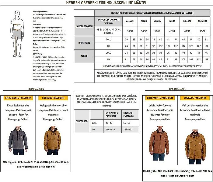 Carhartt Jeansjacke Denim Lined 105605 günstig online kaufen