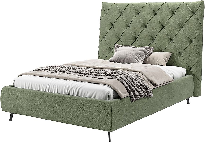 Leonique Polsterbett "Maxime, in 4 Breiten bis 200cm, auch in Leder" Kopfte günstig online kaufen