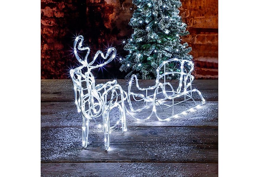 GartenHero Weihnachtsfigur 160 LED Rentier Schlitten IP44 Weihnachten Weihn günstig online kaufen