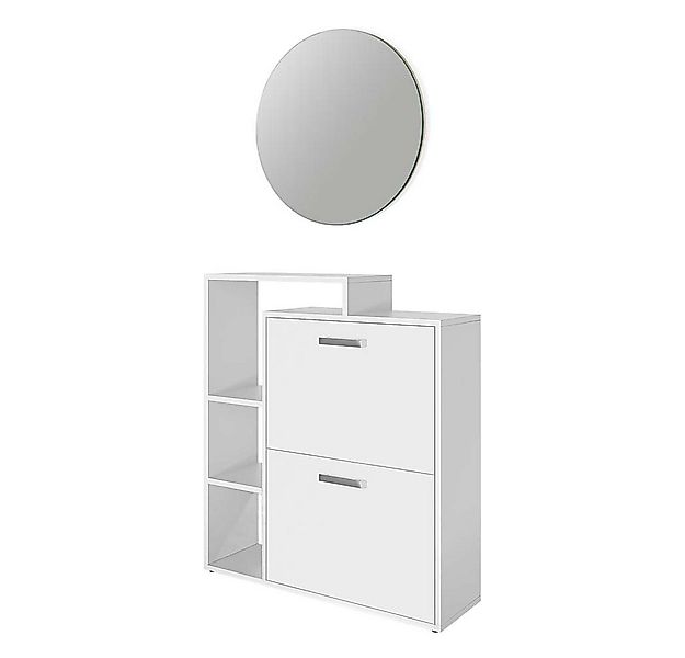 Vicco Schuhkipper Orlando, Weiß, 2 Teile, mit Spiegel günstig online kaufen