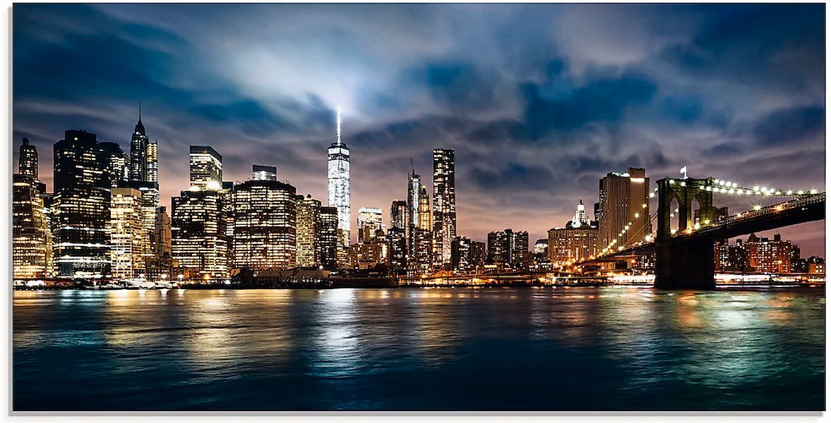 Artland Glasbild "Sonnenaufgang über Manhattan", Amerika, (1 St.) günstig online kaufen