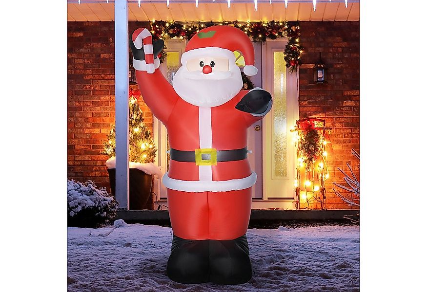 HOMCOM Weihnachtsfigur Aufblasbarer Weihnachtsmann (LED-Leuchten, 1 St., Er günstig online kaufen