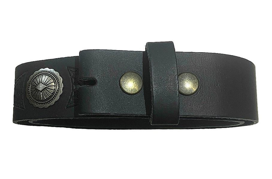 Westernlifestyle Ledergürtel Schwarzer gemusterter Westerngürtel Wechselgür günstig online kaufen