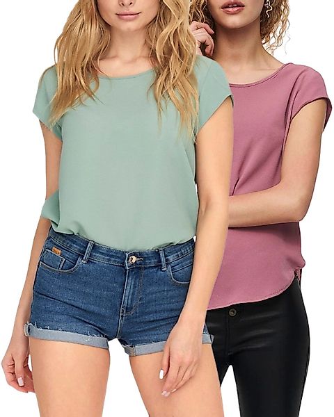 ONLY Shirtbluse (2er Pack) Basic Shirt günstig online kaufen