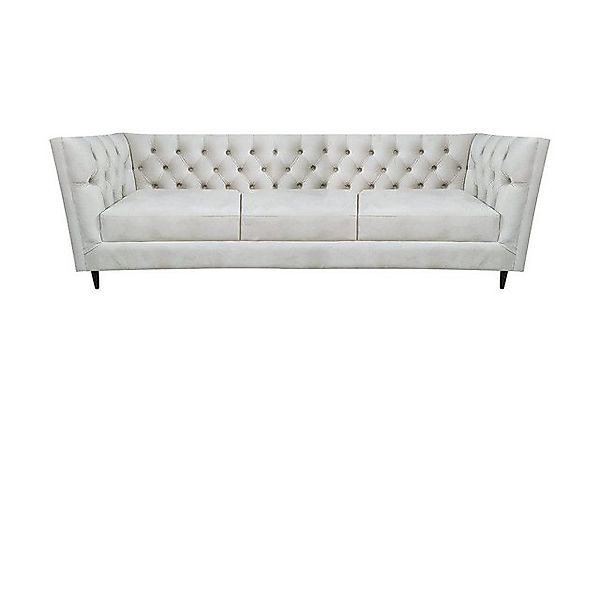 JVmoebel Chesterfield-Sofa Sofa Dreisitze Couch Design Leder Sessel Polster günstig online kaufen