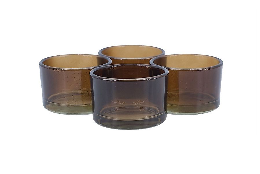 Creativery Teelichthalter, Teelichtgläser klein 51x33mm braun 4er Set günstig online kaufen