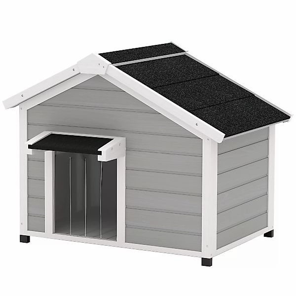 PawHut Massives Holz Hundehaus, Hundehütte mit abnehmbarem Dach, erhöhten F günstig online kaufen