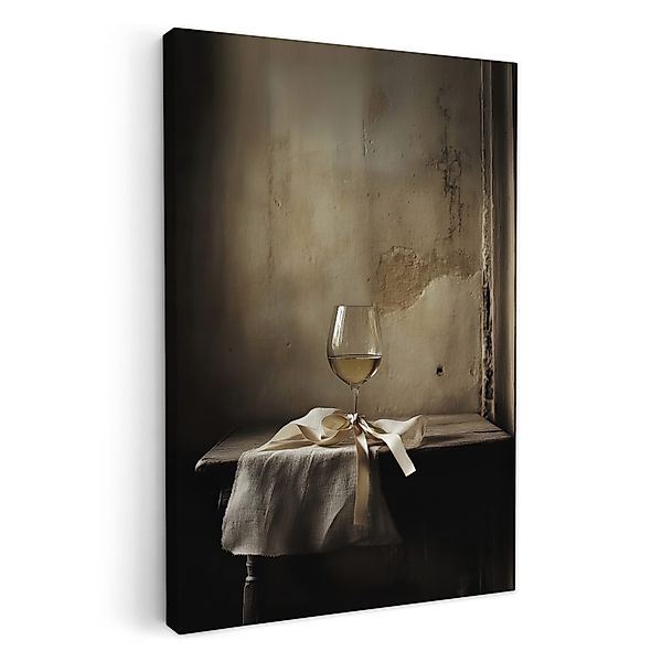 OneMillionCanvasses® Leinwandbild Schleife - Beige - günstig online kaufen
