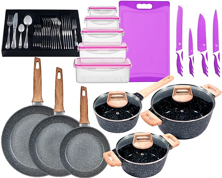 KING Topf-Set »»ESSENTIAL« Aluminium, Induktion, Antihaftbeschichtung« Alum günstig online kaufen