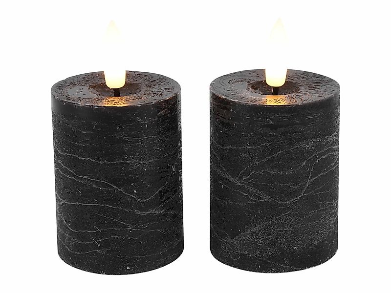 Countryfield LED-Kerze (Set, 2-tlg), schwarz 3D-Flamme günstig online kaufen