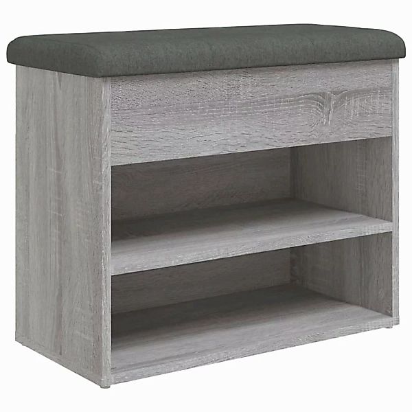 vidaXL Sitzbank Schuhbank Grau Sonoma 62x32x50 günstig online kaufen