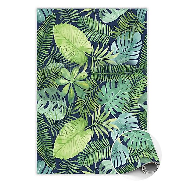Tulup Teppich Tropische Blätter Vinylmat 140x210 cm Grün Vloerkleed Op Viny günstig online kaufen