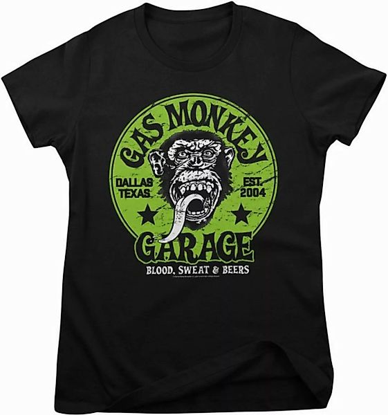 Gas Monkey Garage T-Shirt Green Logo Girly Tee günstig online kaufen