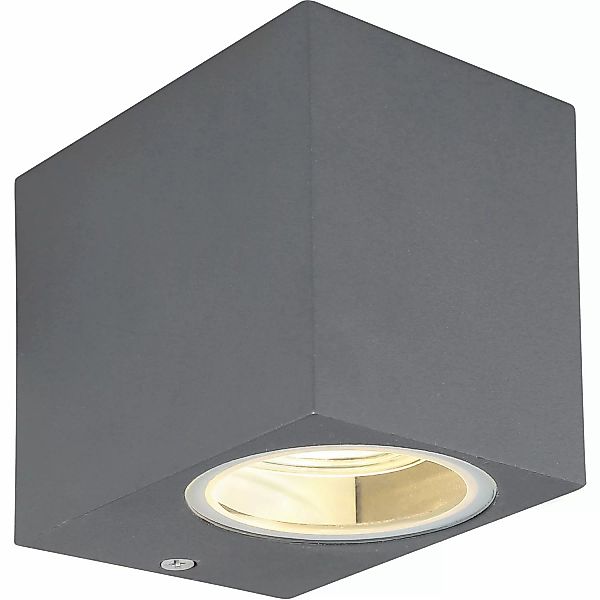 Globo Außenleuchte Veronika eckig 6,8 x 8, 1 cm Anthrazit günstig online kaufen