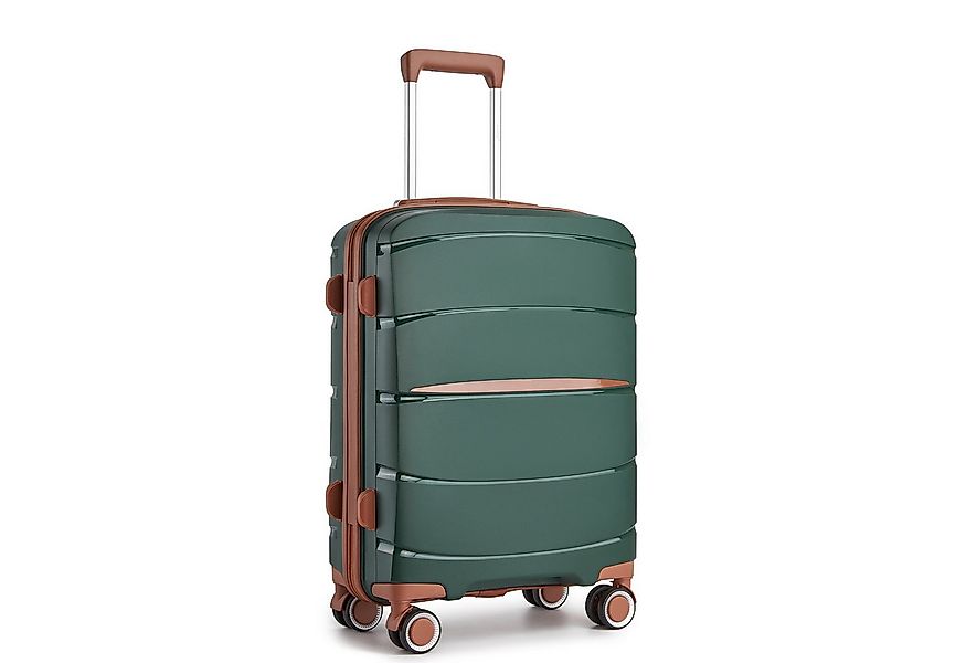 KONO Handgepäckkoffer PP – Kabinenkoffer mit TSA-Schloss & stylischen Braun günstig online kaufen