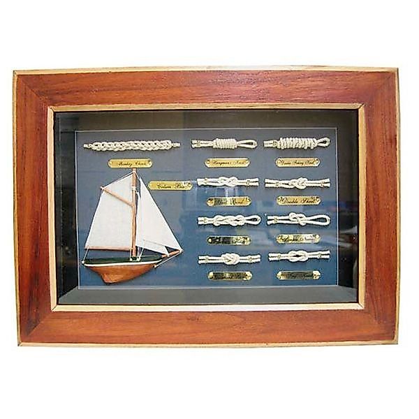 Linoows Dekoobjekt Knotentafel hinter Glas, Knotenbild, günstig online kaufen