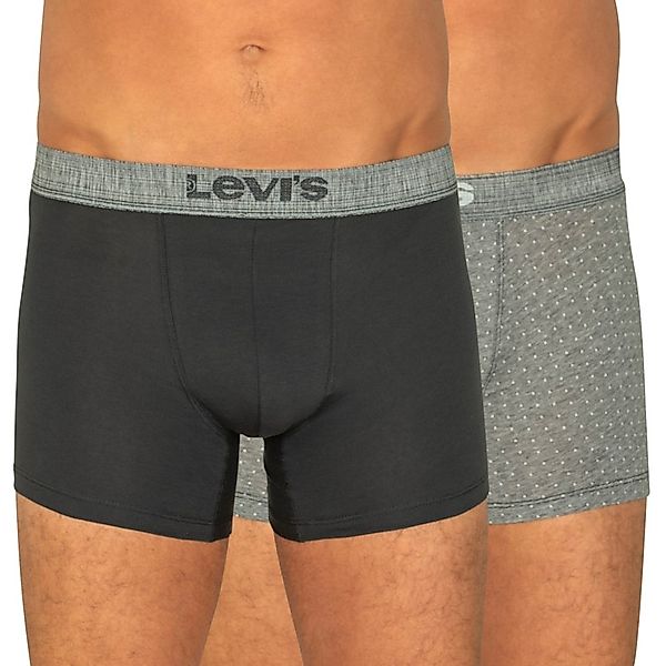 Levi's 2-er Set Boxer Briefs Grau gestreift & Schwarz günstig online kaufen