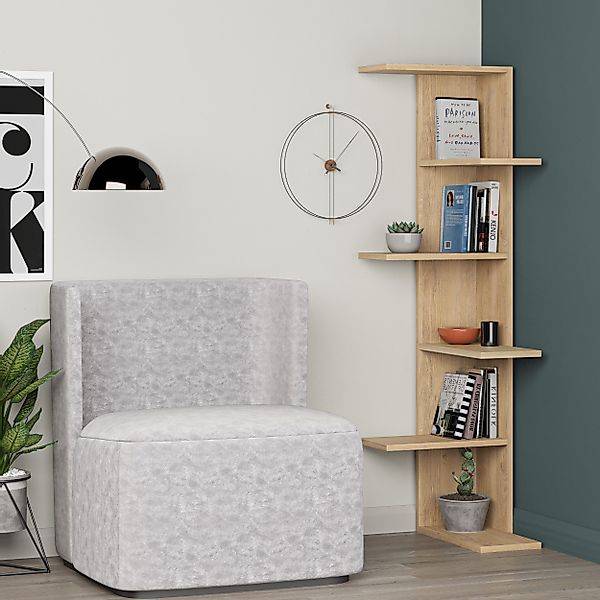 Decortie Bücherregal Saso, Modernes Eck-Bücherregal, 37 günstig online kaufen