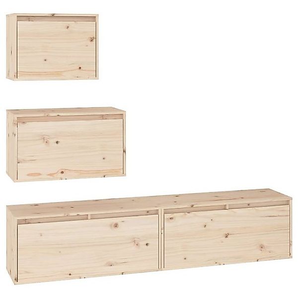 vidaXL TV-Schrank TV-Schränke 4 Stk. Massivholz Kiefer (4-St) günstig online kaufen