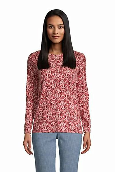 Supima-Shirt, Langarm, Damen, Größe: XS Normal, Rot, Baumwolle, by Lands' E günstig online kaufen