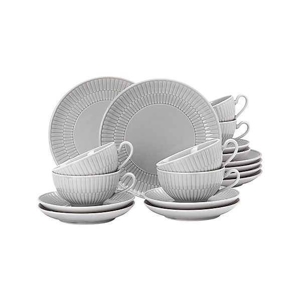 Seltmann Weiden Amina Teeservice 18-teilig Silbergrau günstig online kaufen