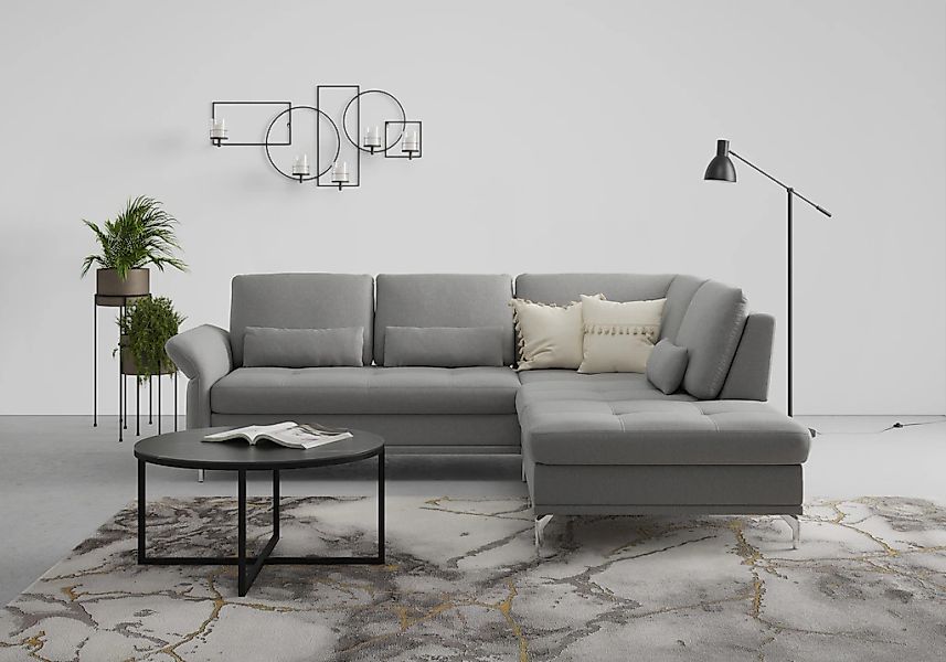 Home affaire Ecksofa "Palm Beach L-Form" Federkern, mit Sitztiefenverstellu günstig online kaufen