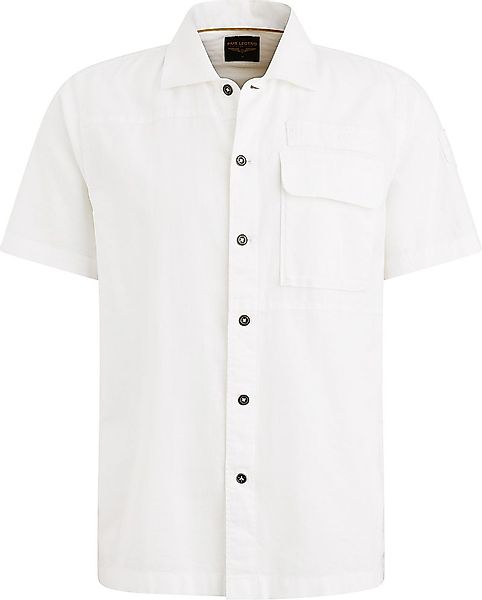 PME Legend Short Sleeve Hemd Linen Blend Weiß - Größe M günstig online kaufen