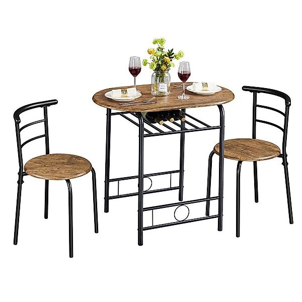 Yaheetech Esszimmer-Set Essgruppe mit 2 Stühlen, günstig online kaufen