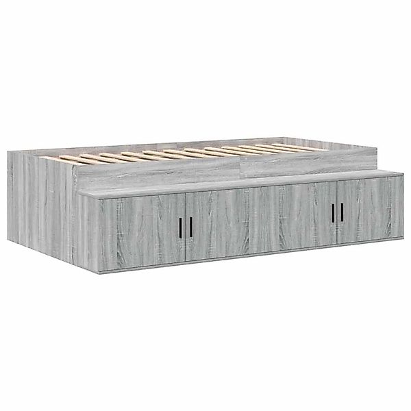 vidaXL Bettrahmen mit Stauraum Grau Sonoma 90 x 190 cm Holzwerkstoff 333521 günstig online kaufen