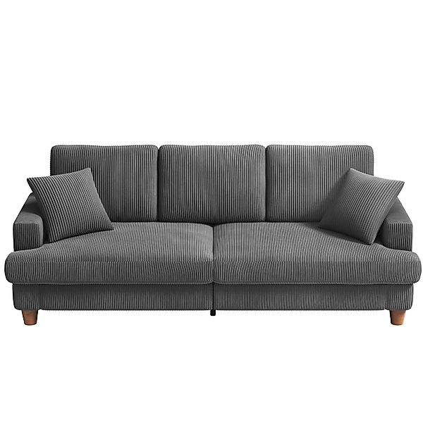 ToteBox 3-Sitzer Bequeme Cord Loveseat Sofa günstig online kaufen
