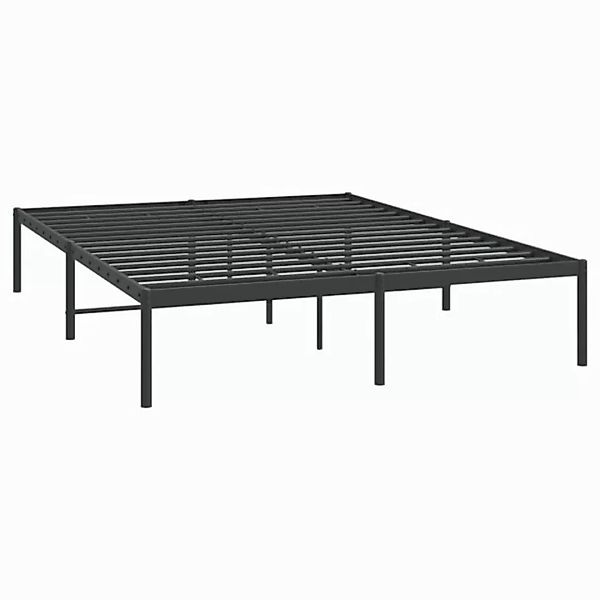 furnicato Bettgestell Metall Schwarz 150x200 cm (1-tlg) günstig online kaufen