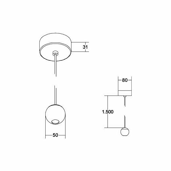 BRUMBERG LED-Pendelleuchte Ball, Aluminium, schwarz/chrom günstig online kaufen