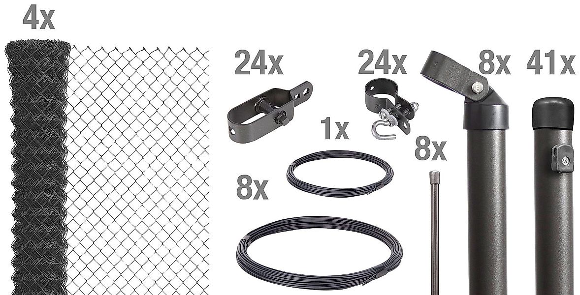 Alberts Maschendrahtzaun, (Set), Höhe: 80 - günstig online kaufen