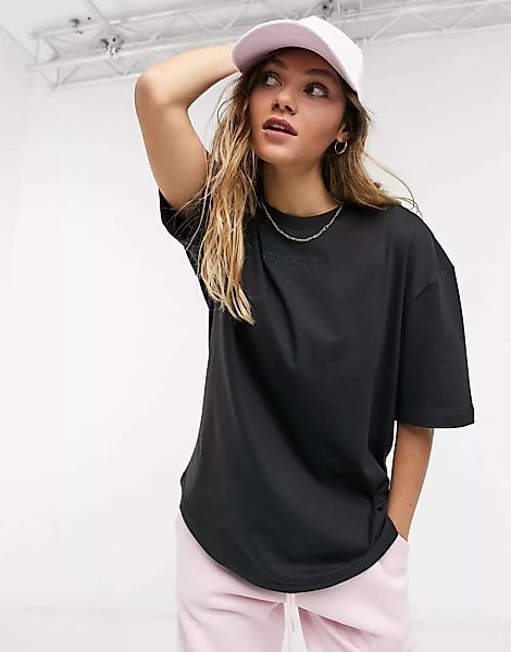 adidas Originals – „Cosy Comfort“ – Oversize-T-Shirt in Schwarz günstig online kaufen