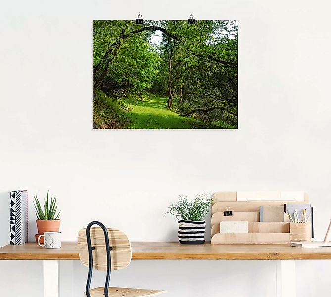 Artland Wandbild "Grüner Weg durch den Wald", Wald, (1 St.), als Leinwandbi günstig online kaufen