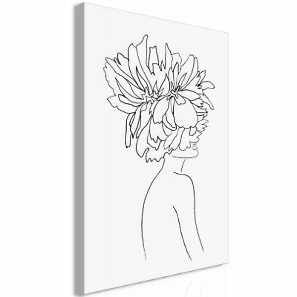 artgeist Wandbild Floral Argument (1 Part) Vertical schwarz/weiß Gr. 40 x 6 günstig online kaufen