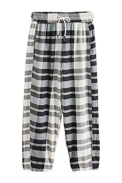 Next Cordschlupfhose Barrel Hose mit strukturiertem Karomuster (1-tlg) günstig online kaufen