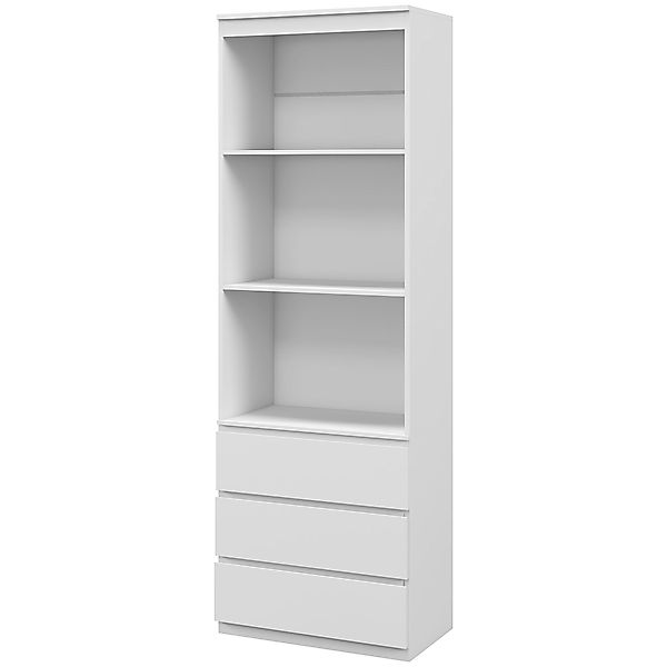 HOMCOM Bücherregal Aufbewahrungsmöbel 180 cm hoch mit 3 Regalen und 3 Schub günstig online kaufen