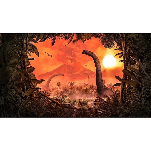 Komar Vliesfototapete Brachiosaurus Panorama 500 cm x 280 cm günstig online kaufen