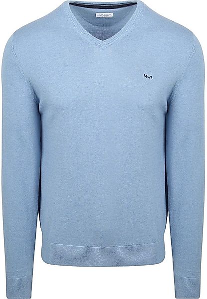 McGregor Pullover Merinowolle V-Ausschnitt Ice Blau - Größe L günstig online kaufen