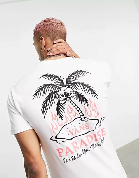Vans – Heatwave – T-Shirt in Weiß mit Rückenprint günstig online kaufen