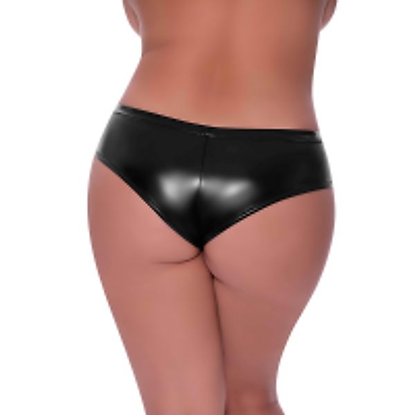 Tiefbund-Boyshorts mit Schrittöffnung - XXL - Black günstig online kaufen