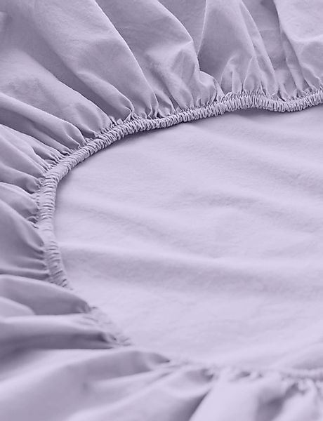 hessnatur Perkal Spannbettlaken aus Bio-Baumwolle - lila - Größe 140-160x20 günstig online kaufen
