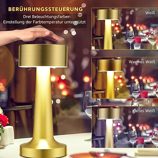 LETGOSPT LED Tischleuchte LED Tischlampe, kabellos günstig online kaufen
