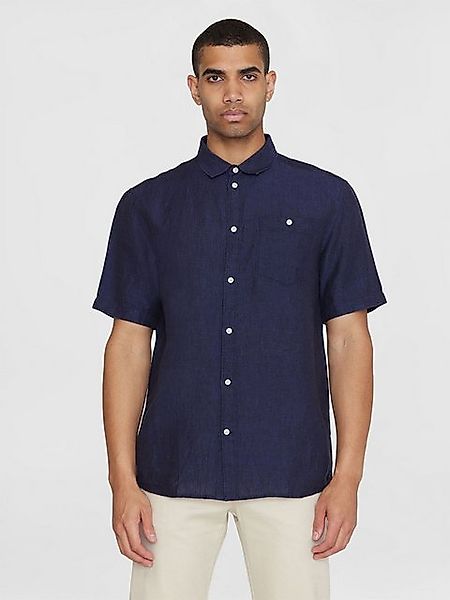 KnowledgeCotton Apparel Kurzarmhemd Regular Linen Short Sleeve Shirt günstig online kaufen