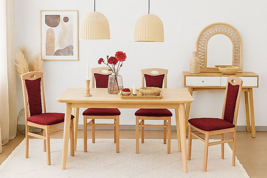 moebel-direkt-online Esszimmerstuhl 1 Massivholzstuhl, montiert, Gestell au günstig online kaufen