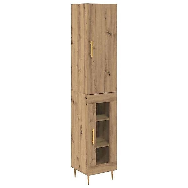 vidaXL Highboard Artisan-Eiche 34,5 x 34 x 180 cm Holzwerkstoff 3415892 günstig online kaufen