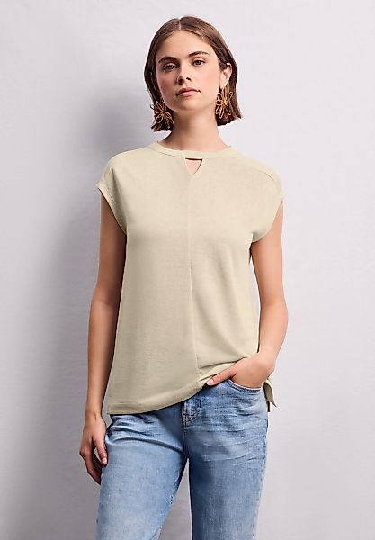 STREET ONE STUDIO T-Shirt, aus elastischem Materialmix günstig online kaufen