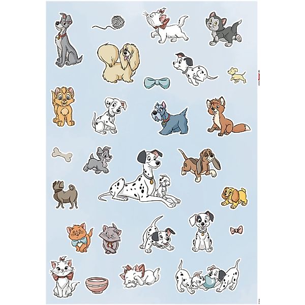 Komar Wandtattoo "Disney Cats and Dogs - Größe 50 x 70 cm" selbstklebend, W günstig online kaufen